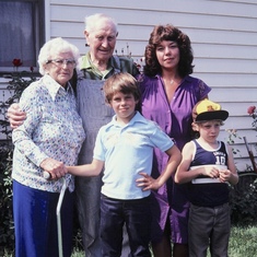 With Grandpa and Grandma Schilperoort, circa 1981