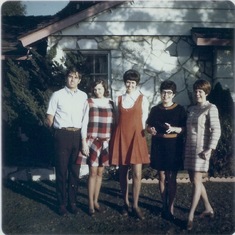 Dale, Donna, Phyllis, Rannie, Becky, Christmas 1969