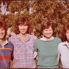 The four sisters: Becky, Phyllis, Donna, Roanna