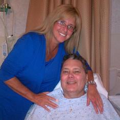 bob and mary after hip surgery - this was while waiting to be released from hospital  august 26 2014
