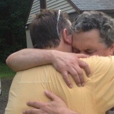 2013 Bob hugging Billy August 2013