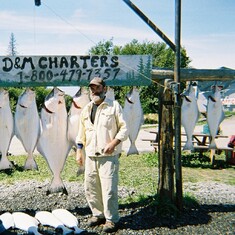 Bob naturally caught the biggest halibut that was over 100 lbs.
