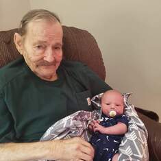 Great Grandpa with Hudson Robert Howser