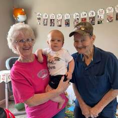 Great grandparents  Husdons 1st Birthday party