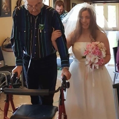 Our wedding May 14, 2017 walking his daughter down the isle