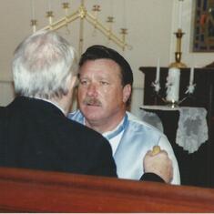 Dad talking to Bob on our Wedding Day August 8, 2004