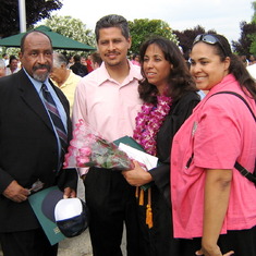 RDT Jr @ daughter Lisa's Graduation, husband Tony & sister Jan Taylor