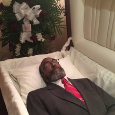 Robert D. Taylor @ Angeles Funeral Home a day before his service.