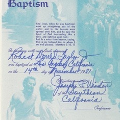 RDT Baptisimal Certificate