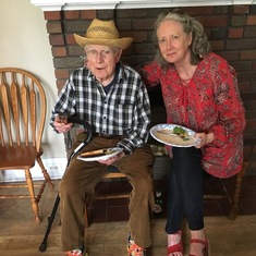Bob and Katherine at Miguel's graduation party, May 2016