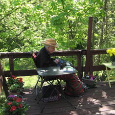 Quiet time on the deck, May 2018