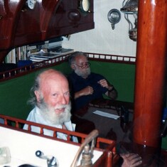 Bob and Al on board Talisman, 1989