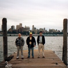 South Street Seaport, Manhattan 1991. Al Berry, Clif Seifert, Captain Bob.