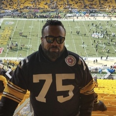 This is Robert doing one of his favorite things in life, going to the Pittsburgh Steelers game