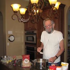 Pop making health bars in 2007. We never did find that perfect recipe, but he enjoyed trying.