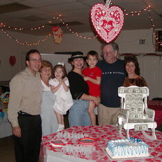 Mary threw Bob a surprise party for his 60th Birthday it was great fun for his friends and family. February 2000.
