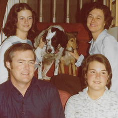 Our 1974 family. With Shari Wooldridge and Nina and Taffy