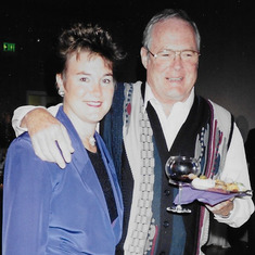 Kieron's 50th Anniversary surprise party for us at the Nevada Museum of Art. Chihuly exhibit, 2000