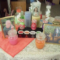 candle table wit  dad's pics