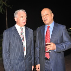 Robert Grant, Steve Faderin at Send off party in August, 2011
