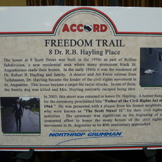 Freedom trail, Dr. R B Hayling Place