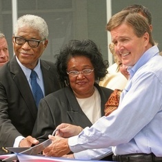Dr. Hayling,  Rick Matthews, VP, NGC and Audrey Galimore  at ribbon cutting July 2, 2007.