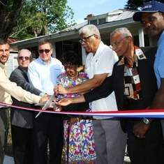 Ribbon Cutting unveiling Civil Rights Marker