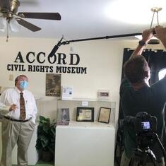 David Nolan, local Historian at the ACCORD Civil Rights Museum...sharing the stories of Dr. Hayling 