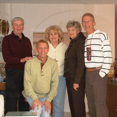 Bob with wife, Jan, Jan’s cousins, Mary Oppat & Frank Belyan, and friend, Paul Mach