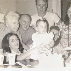 The whole family circa 1971- Rosalie Husvar (wife), Mary and Clarence Husvar (parents), BOB, Ginny (niece and daughter of) Aunt Jeanine (Rosie’s eldest half sister) oh and Baby Dawn