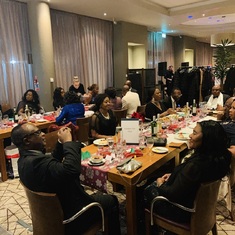 Bob with friends at the Dec 2019 LONTAR Club’s Xmas Partners’ NiteOut