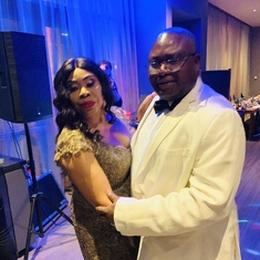 Bob on the dance floor with his darling wife, Rose Awoloye-Kio 