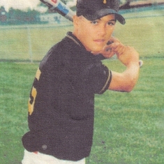 Bobby playing baseball