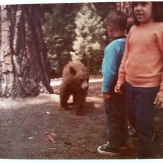 Seriously DAD? The mama bear could have had US for breakfast. #awkwardphotopportunity