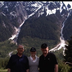 With niece Susan and brother-in-law Martin at Big Sky in Pemberton