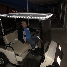 Tucson golf cart with solar lighting