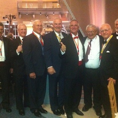 Tim C, ?, Bloom, Arnt, Burgio, Bob A, Domagala, ? -at our 50th TBS reunion