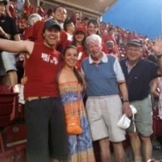 Reds Game with Grandpa, my Dad, and Daniel