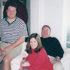 with both his grown kids - Jim and Jennifer - 2001