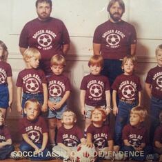 My Soccer Team in Fall 1982 Independence Soccer Association and Dad was a Coach