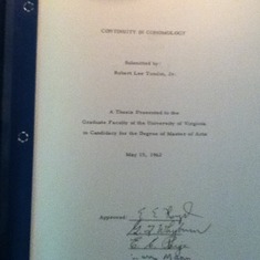Cover page of Dad's Master's Thesis