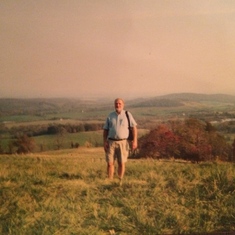 Dad at Sky Meadow near Paris, VA---a family favorite nature spot