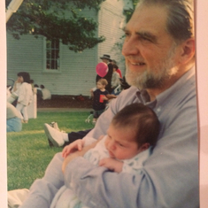 Dad and baby Kira, 1994