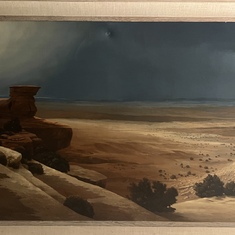 A beautiful original painting dated 1980 by Robert. 