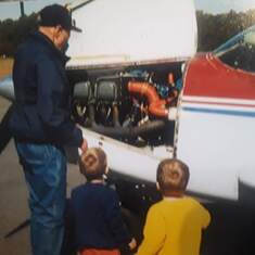 Preflight with his young grandsons