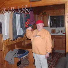 Pappy's dryer backup invention..The blower from the fireplace dryed the cothes  in half an hour - 2007