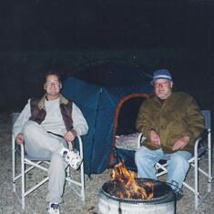 Jay and Pappy at the Lake Fulmor campsite