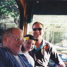 Pappy,Heather, and Jay on the Old Town Trolly