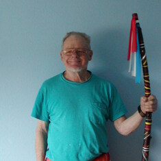 Pappy and his walking stick _ Feb 2006
