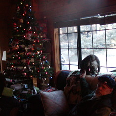 Pappy and Merlin Christmas in Big Bear Cabin  2008